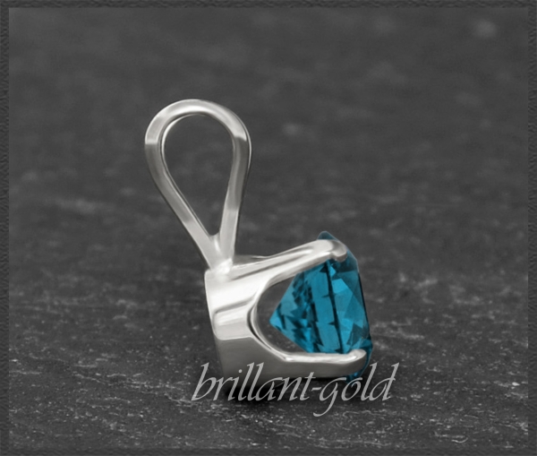 Anhänger 585 Gold london-blue Topas 4,5,6,7mm